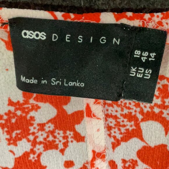 ASOS DESIGN - Red and White Floral Dress - Picture 7 of 11